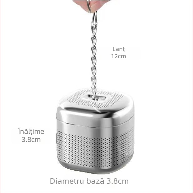 Filtru de ceai din oțel inoxidabil 304 și infuzor pentru frunze de ceai