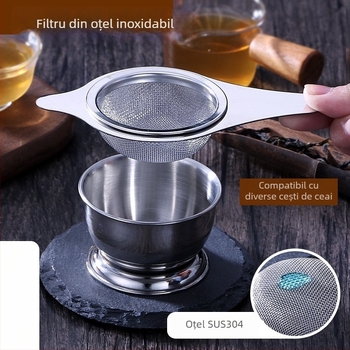 Set filtru de ceai din oțel inoxidabil cu suport pentru ceai, filtru pentru ceai cu flori și separator de apă pentru ceai – accesorii pentru ceremonia ceaiului