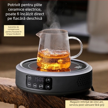 Set Gongfu de ceai: cană de distribuție din sticlă cu ceainic drept, pentru prepararea ceaiului acasă, filtru din oțel inox, dozator de ceai