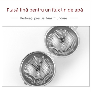 Infuzor de ceai din oțel inoxidabil 304, cu bilă rotundă și lanț, filtru de ceai portabil pentru birou