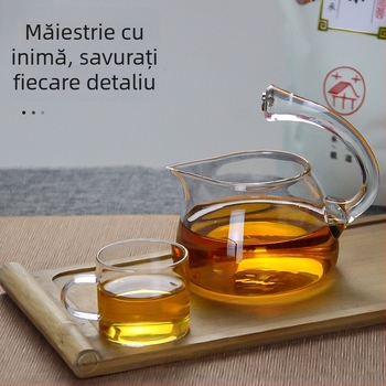 Pahar din sticlă cu infuzor magnetic și mâner, set de ceai din borosilicat de înaltă calitate, accesorii pentru ceai, separare ceai-apă