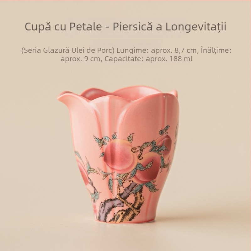 Ceașcă ceramică Ru Gongdao pentru ceremonia ceaiului chinezesc — accesoriu pentru servire ceai, ceașcă comună, fără arsuri, pentru uz casnic