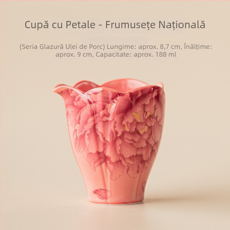 Ceașcă ceramică Ru Gongdao pentru ceremonia ceaiului chinezesc — accesoriu pentru servire ceai, ceașcă comună, fără arsuri, pentru uz casnic