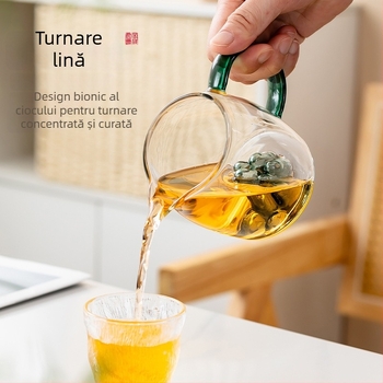 Ceașă Kungfu de înaltă calitate cu separator termorezistent pentru ceai, accesoriu transparent pentru setul de ceai de acasă