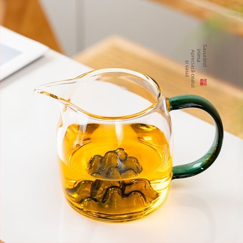 Ceașă Kungfu de înaltă calitate cu separator termorezistent pentru ceai, accesoriu transparent pentru setul de ceai de acasă