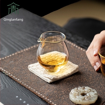 Sticlă borosilicată rezistentă la căldură, în stil japonez, cu ceașcă pentru distribuția ceaiului, divizor de ceai și ceainic — accesorii pentru ceai Kung Fu