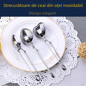 Clip pentru ceai din oțel inoxidabil, inimă, filtru de ceai