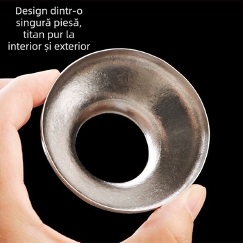 Filtru circular pentru ceai din titan pur, filtru pentru frunze de ceai și ceainic din lut purpuriu – accesorii pentru ceremonia ceaiului