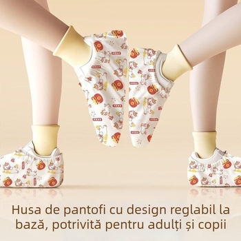 Protecții de pantofi de unică folosință din material nețesut, îngroșate și rezistente la uzură, pentru utilizare în casă și în interior; protecție împotriva prafului și antiderapante pentru copii și adulți.