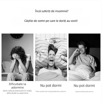 Căști noi pentru somn, in-ear cu Type-C, cablu, izolare fonică, fără presiune la urechi în timpul somnului pe o parte, model S15