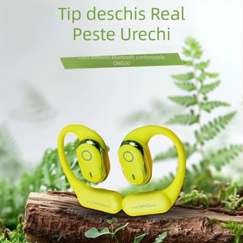 Căști Bluetooth Wopin OWS13, cu conducție osoasă, design sport deschis, control tactil
