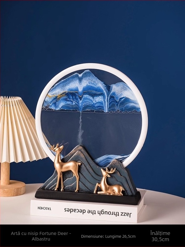 Pictură cu nisip lichid și clepsidră, decor modern pentru casă și birou