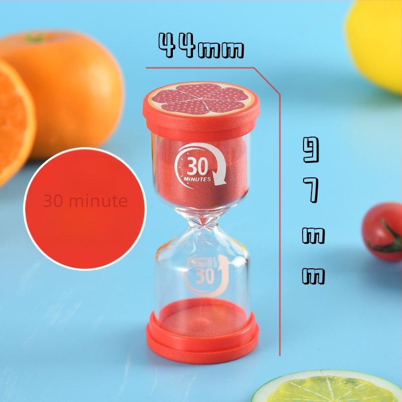 Clepsidră cu fructe pentru copii – ornament de birou creativ, cu intervale de 3/5/10/20 minute pentru masă și perierea dinților