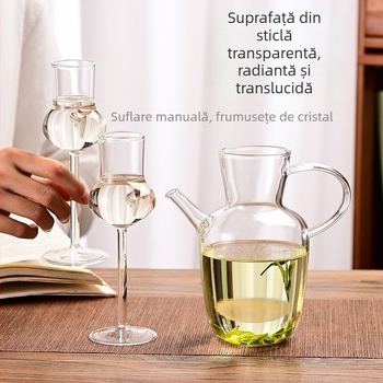 Ceainic din sticlă borosilicat, 500 ml, stil chinezesc nou, imitatie Song, pentru uz casnic, cu funcție de fierbere a apei