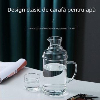 Džbán de apă din sticlă borosilicată de înaltă calitate, rezistent la căldură, cu model glaciar, volum mare, design modern minimalist, potrivit pentru frigider