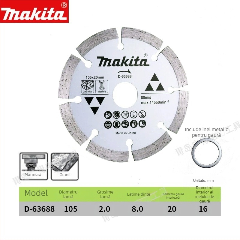 Makita Disc diamant pentru tăiere marmură, granit, beton și plăci
