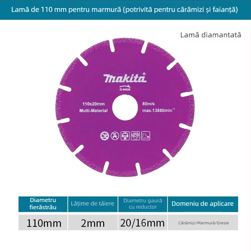 Makita Disc diamant pentru tăiere marmură, granit, beton și plăci