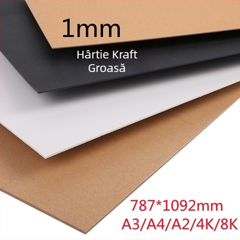 Copertă de caiet din carton de 1,0 mm, dosar din carton rigid, versiune A4 din Kraft, carton negru A3