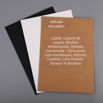 Copertă de caiet din carton de 1,0 mm, dosar din carton rigid, versiune A4 din Kraft, carton negru A3
