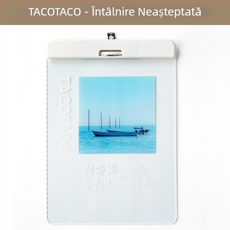 Mahe Wenchuang TACOTACO dosar pentru elevi în stil japonez, A4, organizare materiale, clemă din acril și plăcuță de scriere