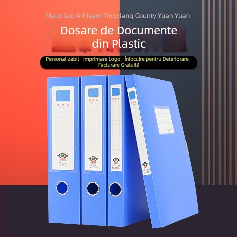 Cutie plastică pentru dosare A4, cu capacitate mare, pentru documente și chitanțe