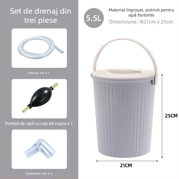 Tavă din plastic pentru ceai cu rezervor de apă integrat și filtru pentru resturi de ceai — stație de ceai pentru uz casnic