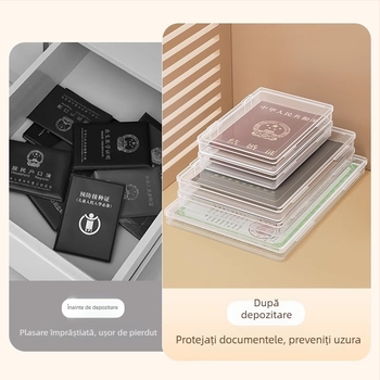 Cutie pentru dosare medicale și registre de vaccinare; cutie de depozitare a certificatului de naștere; husă de protecție