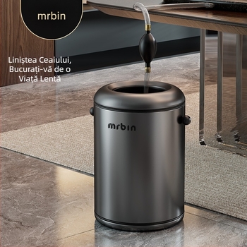 MR.Bin Recipient pentru apă uzată pentru masă de ceai din living, cu separare uscat-umed, fără turnare de apă, recipient pentru golire directă, model 2025