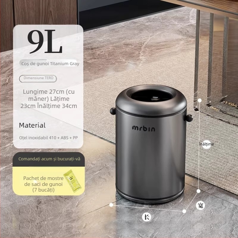 MR.Bin Recipient pentru apă uzată pentru masă de ceai din living, cu separare uscat-umed, fără turnare de apă, recipient pentru golire directă, model 2025