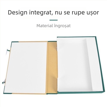Cutie arhivă din carton pentru documente de construcții urbane, capacitate mare, dimensiuni 31,5 x 22,5 x 5 cm, Model 6, grosime 1,2 mm