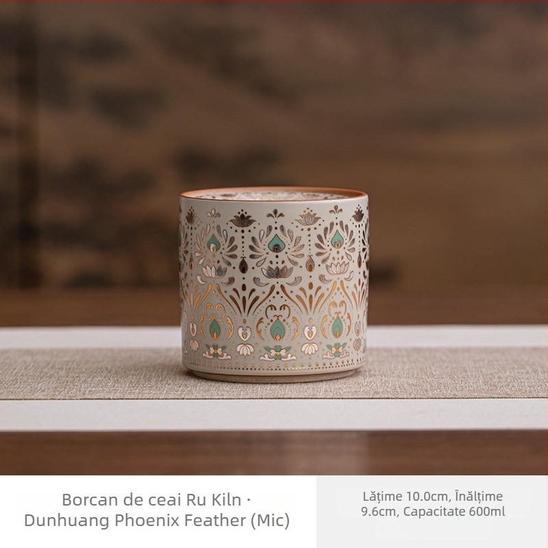 Vas ceramic Gongfu pentru ceai, de înaltă calitate, de masă, cu pâlnie pentru apa reziduală