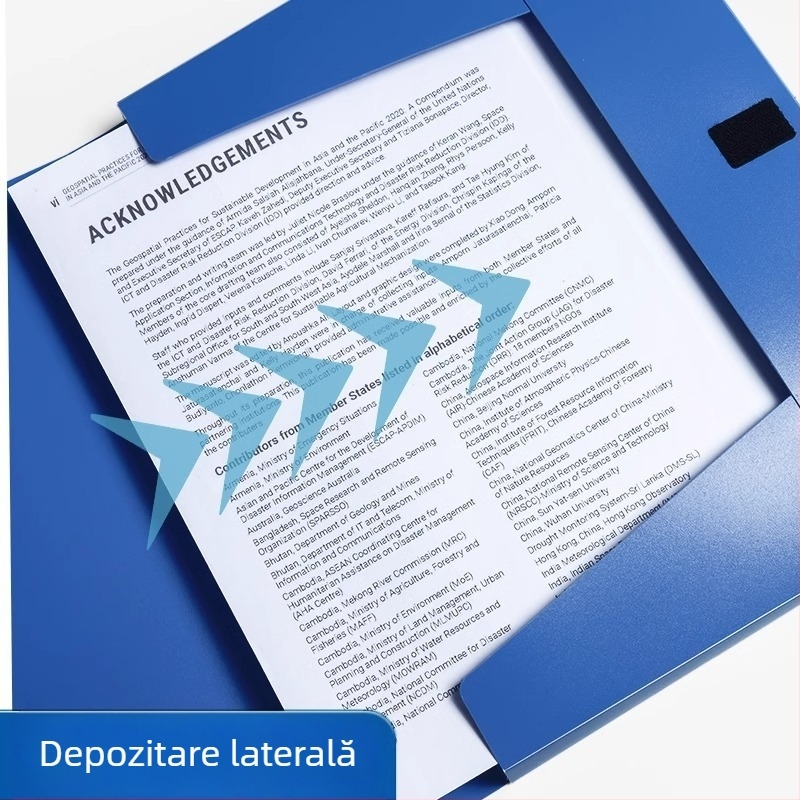 A4 cutie din plastic pentru documente – cutie de depozitare pentru dosare de personal și documente financiare (Model M95288)