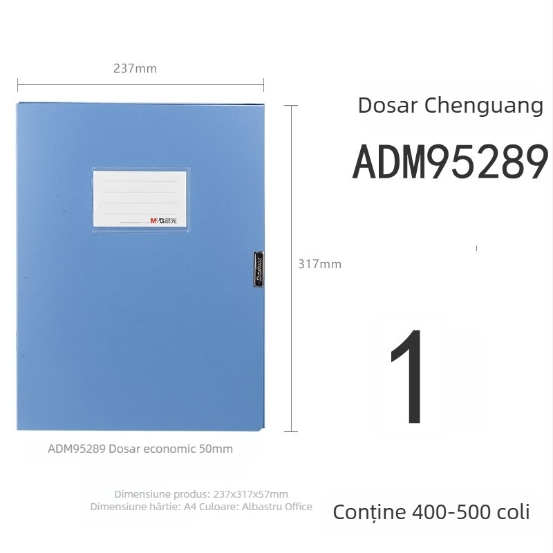 A4 cutie din plastic pentru documente – cutie de depozitare pentru dosare de personal și documente financiare (Model M95288)
