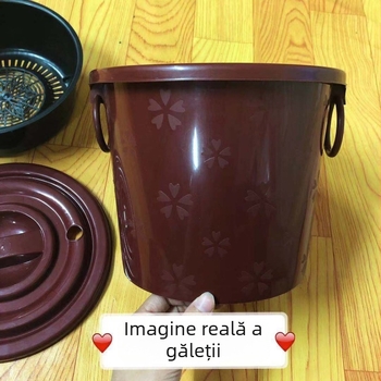 Găleată din plastic pentru resturi de ceai, cu capac filtrant