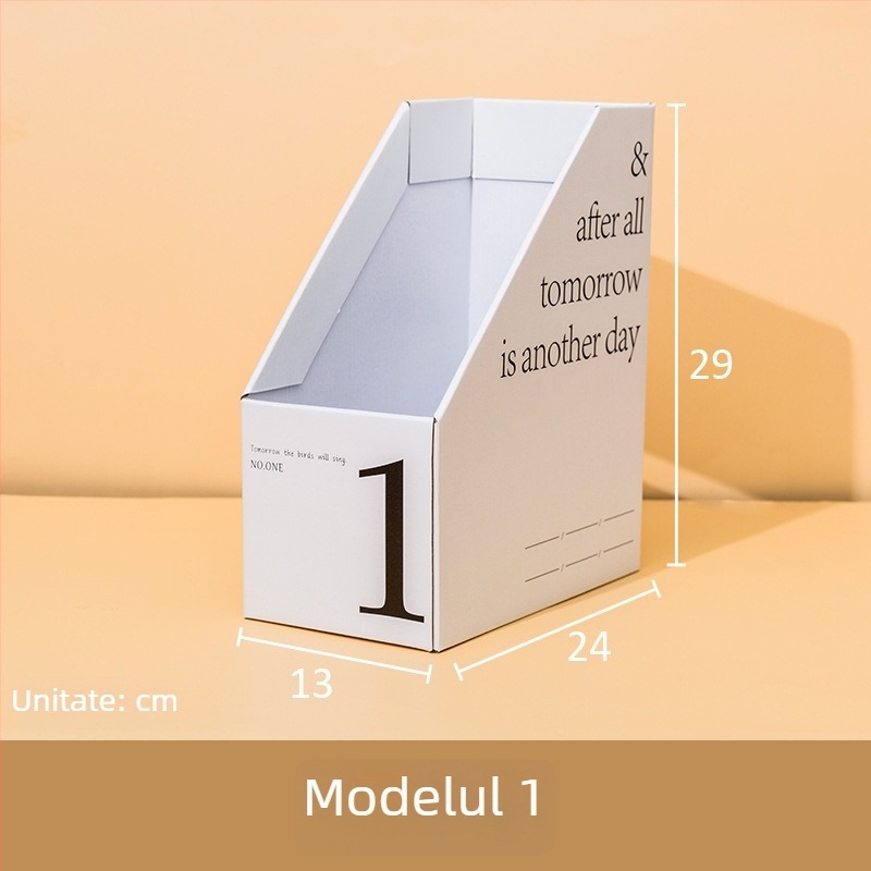 Organizator de birou din hârtie, suport pliabil pentru cărți și documente