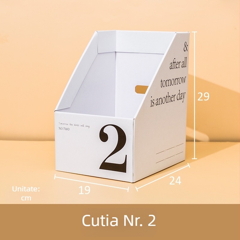 Organizator de birou din hârtie, suport pliabil pentru cărți și documente