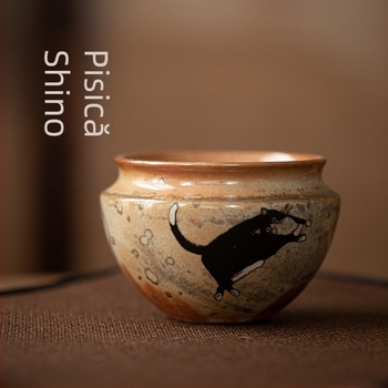 Set ceramic pentru ceremonia ceaiului: ceașcă mică pentru spălarea ceaiului și vas pentru resturi de ceai
