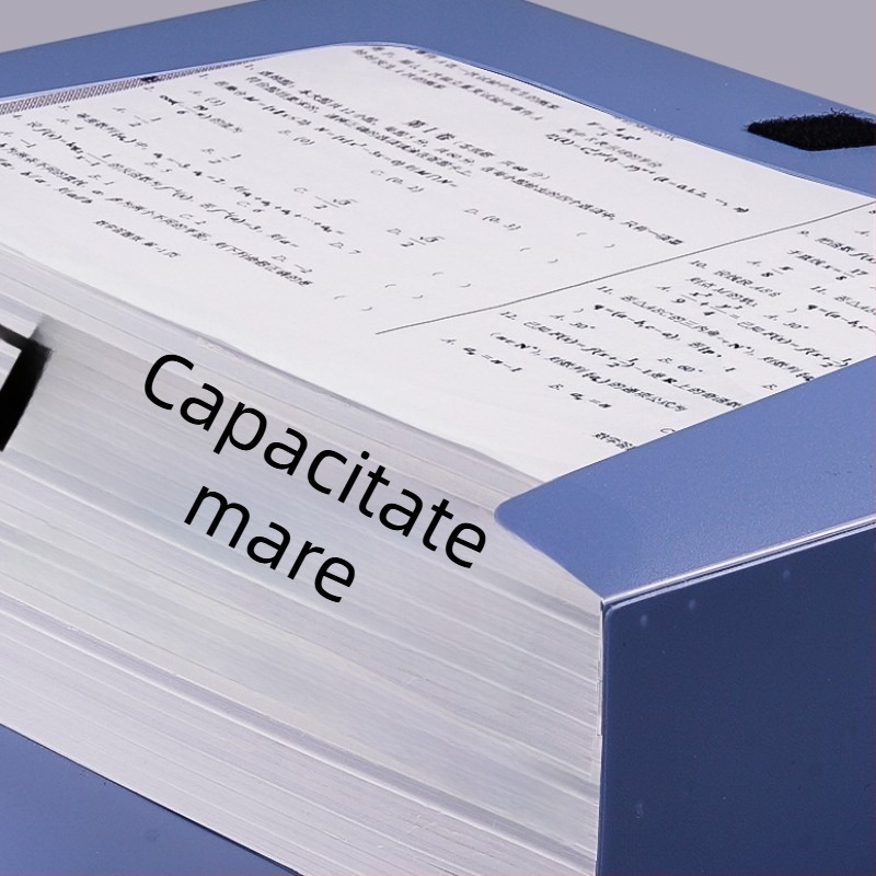 Cutie pentru fișiere A4, albastră, PVC, dosar pentru documente și contracte – depozitare de birou