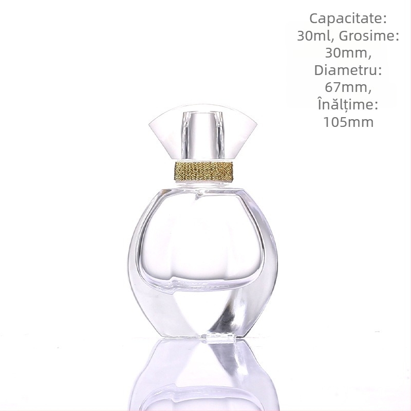 Flacon din sticlă pentru parfum, 30 ml, recipient gol pentru mostre cosmetice, flacon pulverizator pentru apă florală, cu mecanism de presare