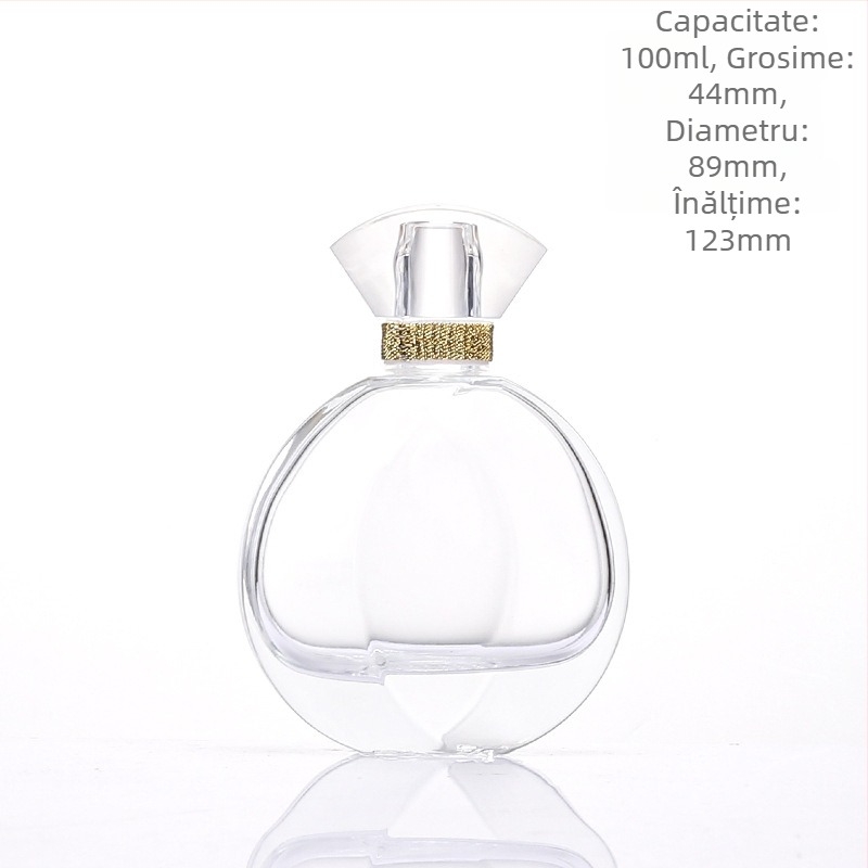 Flacon din sticlă pentru parfum, 30 ml, recipient gol pentru mostre cosmetice, flacon pulverizator pentru apă florală, cu mecanism de presare