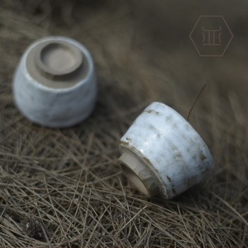 Ceașcă de ceai din ceramică de piatră, mică ceașcă de degustare pentru setul Kung Fu, cu logo imprimat, ceramică în stil japonez