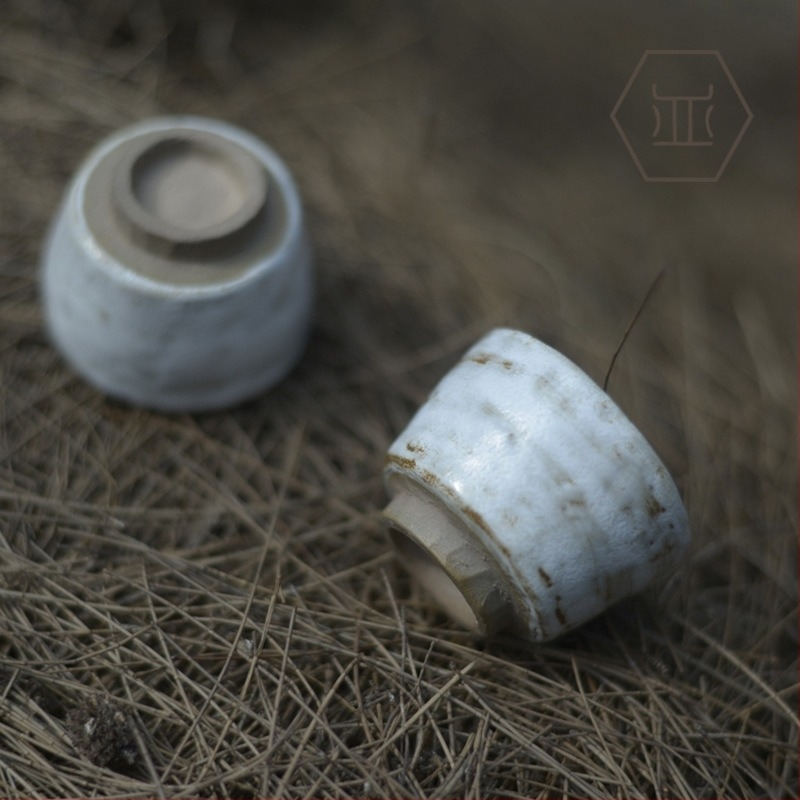 Ceașcă de ceai din ceramică de piatră, mică ceașcă de degustare pentru setul Kung Fu, cu logo imprimat, ceramică în stil japonez