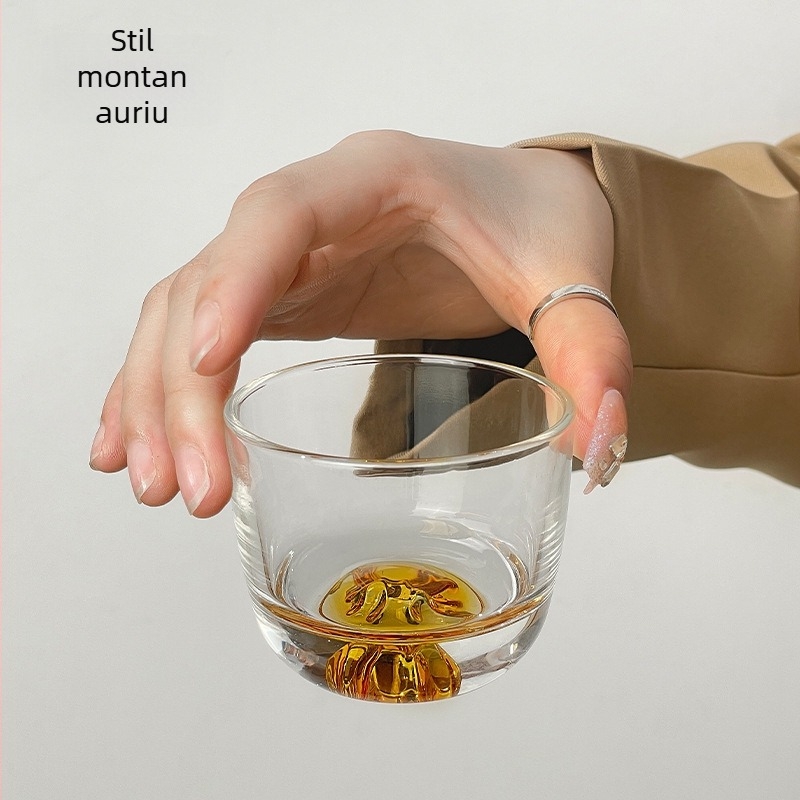 Ceașă de sticlă pentru ceai și băuturi spirtoase, rezistentă la căldură, design de înaltă calitate, stil chinezesc