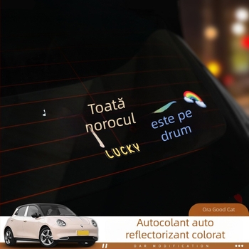 Autocolant auto personalizat cu text creativ pentru geamuri și plafon