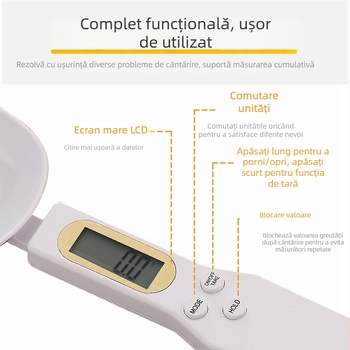 Mini cântar electronic pentru ceai cu linguriță, precizie înaltă pentru ceremonia ceaiului