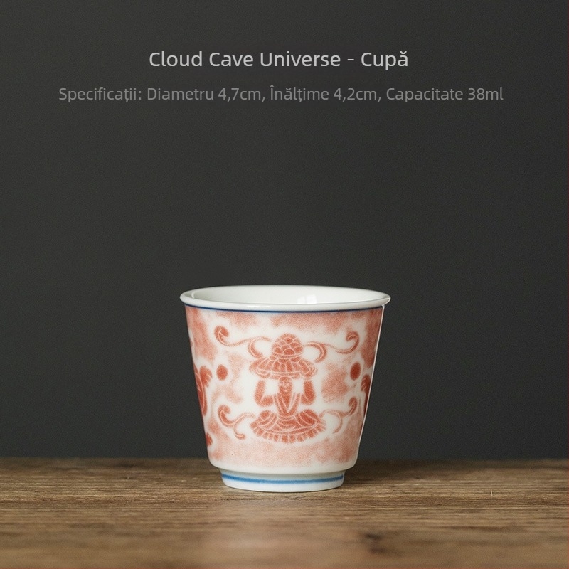 Ceasca de ceai din portelan alb Dehua, cană ceramica pentru degustare personală