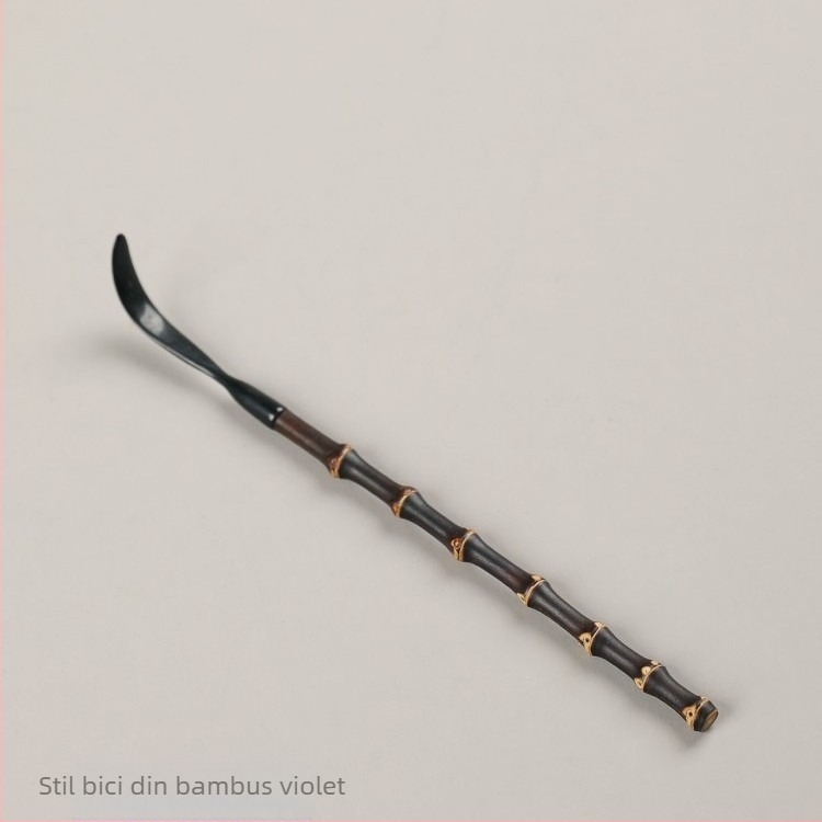 Set de ustensile pentru ceai Gongfu din bambus: linguriță pentru ceai, bețișor de amestec din bambus, bambus natural, stil vintage, șase unelte