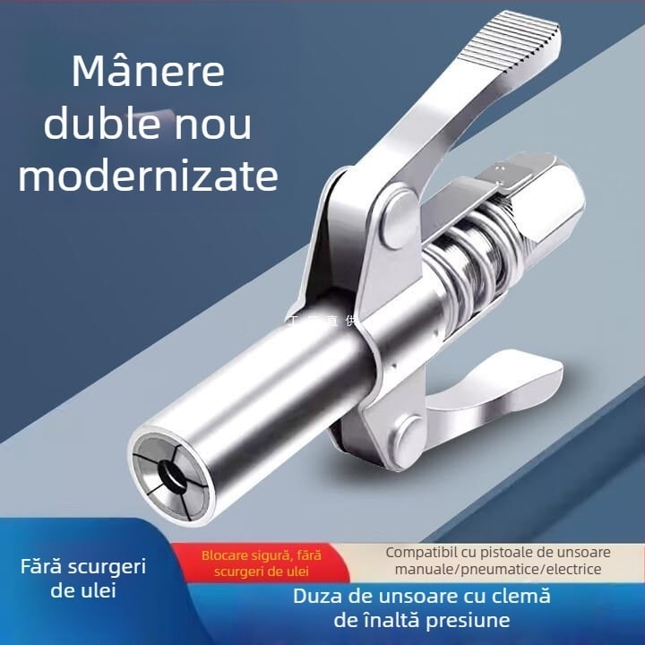 Pompa manuală de grăsime cu duză cu blocare, pentru presiune înaltă