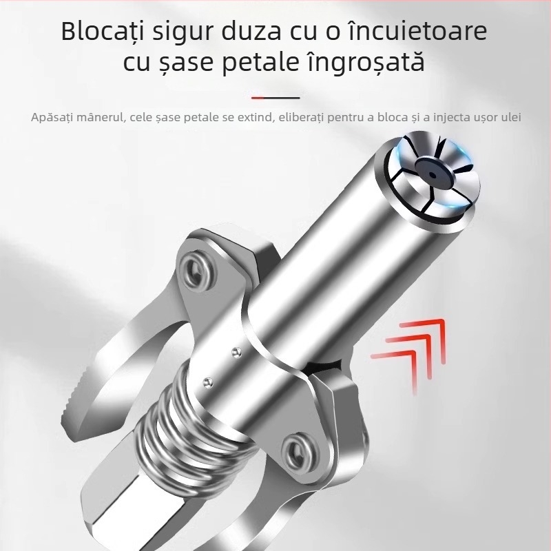 Pompa manuală de grăsime cu duză cu blocare, pentru presiune înaltă