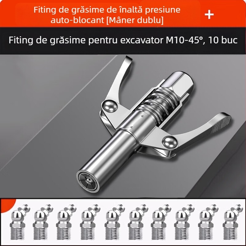 Pompa manuală de grăsime cu duză cu blocare, pentru presiune înaltă